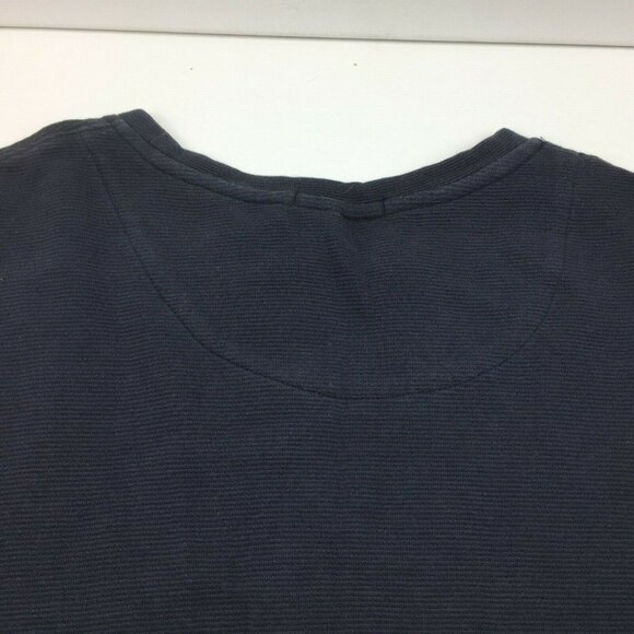 Club Room Mens Navy Blue Ribbed Short-Sleeve Crewneck T-Shirt  Size XL - Picture 4 of 7